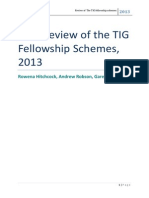 Review of The TIG Fellowship Schemes 2013