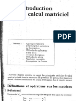 Statistiques Appliquées - Introduction Au Calcul Matriciel