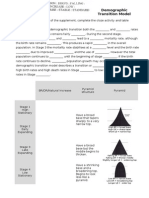 Demographic Transition Model Worksheet