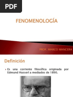 FENOMENOLOGÍA