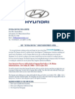 Hyundai India Interview Call Letter PDF