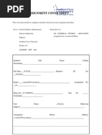 External Assignment Cover Sheet