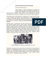 Antecedentes de La Lucha Del Partido Comunista de Ecuador