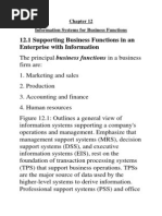 12.1 Supporting Business Functions in An Enterprise With Information