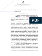 CIVIL (1 Instancia) Claps C-Mercado Libre S - Entradas para Cerati (Consumidor Expuesto)