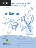 Cuaderno de Trabajo 6 Basico II Semestre 2013