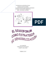 Discoforum Como Estrategia de Sensibilización