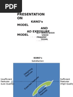 Presentation ON: KANO's Model AND Ad Exposure Model of David