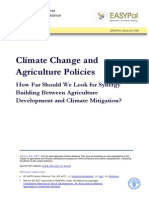 Climate Change and Agriculture Policies