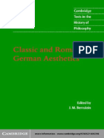 Classic and Romantic German Aesthetics (Cambridge Texts in The History of Philosophy) - J.M. Bernstein, Ed