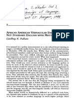 AFRICAN AMERICAN VERNACULAR ENGLISH IS NOT STANDARD ENGLISH WITH MISTAKES by Geoffrey K. Pullum