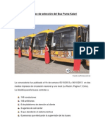 Proceso de Selección Del Bus Puma Katari