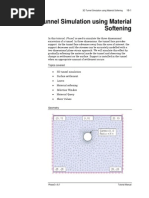 3D Tunnel Simulation Using Material Softening