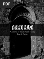 Helvete, A Journal of Black Metal Theory - Issue 1 Incipit PDF