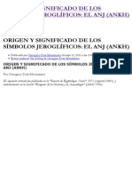 Origen y Significado de Los Simbolos Jeroglificos El Anj Ankh