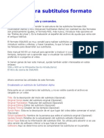 Manual para Subtitulos Formato SSA o ASS