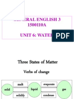 General English 3 1500110A Unit 6: Water