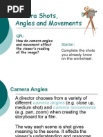 Camera Shots, Angles and Movements PDF