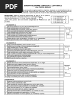 Diagnóstico Sobre Competencia Linguística