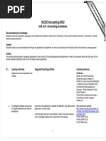 IGCSE Accounting 0452: Unit No 4: Accounting Procedures