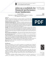 Cash Flow Ratios As A Yardstick For Evaluating Financial Performance in African Businesses