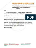 Design of Plural-Multiplier Based On CORDIC Algorithm For FFT Application