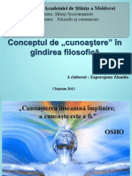 Conceptul de Cunoastere in Gindirea Filosofic (