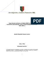 Cajas Rurales de Ahorro y Crédito en El Perú: Crecimiento Desordenado y Crisis 1994-2002