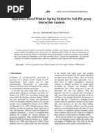 Impedance-Based Winkler Spring Method For Soil-Pile Group Interaction Analysis