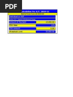 TDS Calculation For A.Y. 2010-11: Individual or HUF