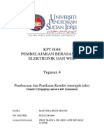 KPT 6044 Pembelajaran Berasaskan Elektronik Dan Web: Pembacaan Dan Penilaian Kendiri (Merujuk Teks)