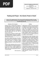 Fasting and Prayer - The Atomic Power of God