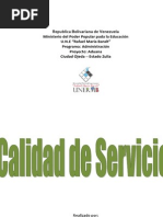 Calidad de Servicio INFORME