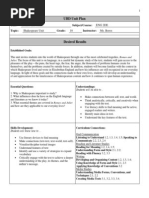 Shakespeare Ubd Unit Plan