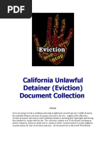 California Unlawful Detainer (Eviction) Document Collection For Sale