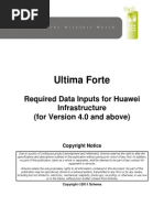 Ultima Forte Required Data Inputs For Huawei Infrastructure PDF