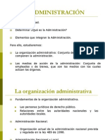 Fundamentos de La Organización Administrativa