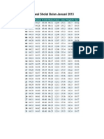 Jadwal Sholat Harian 2013