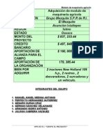 Proyecto Maquinaria Agrícola FIRA