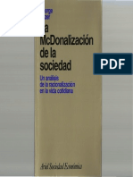 La Macdonalización de La Sociedad, Primera Parte