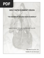 Holy Faith Convent Couva: "The History of The Early Man in America"