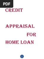 Credit Appraisal FOR Home Loan