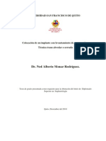 Colocación de Un Implante Con Levantamiento de Seno Maxilar