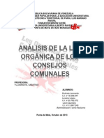 Analisis de La Ley Organica de Los Consejos Comunales