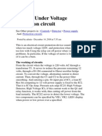 Over & Under Voltage Protection Circuit: Controls Detector Power Supply Protection Circuits