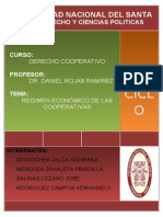 Regimen Economico de Las Cooperativas