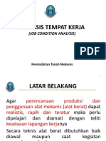 Pemindahan Tanah Mekanis (Materi 1) Analisis Tempat Kerja