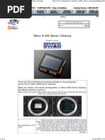 Nikon D200 Sensor Cleaning