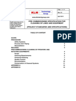 Project Standards and Specifications Precommissioning Piping Cleaning Rev01