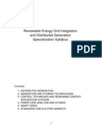 RE Grid Integration and Distributed Generation Specialization Syllabus - 100916